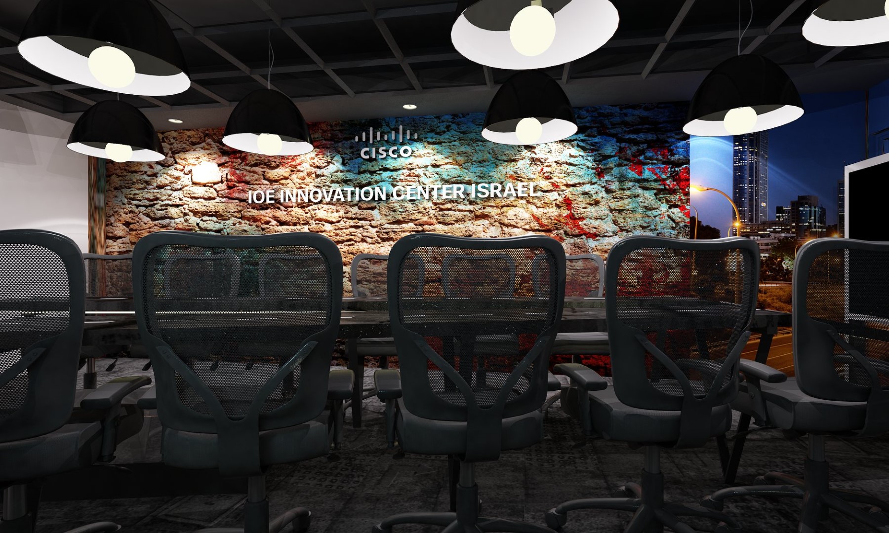 חדר ישיבות בחברת סיסקו