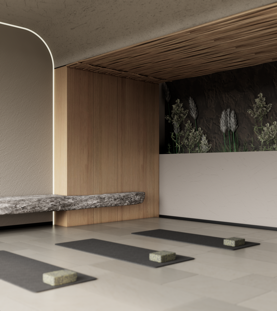 חדר יוגה מעוצב