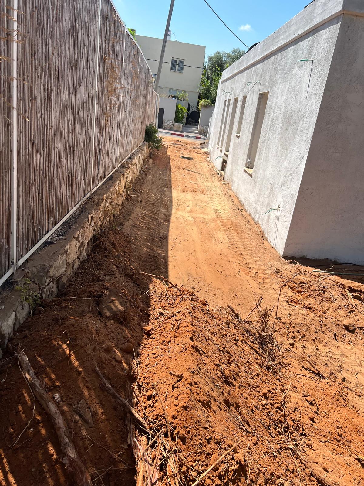 עבודות פיתוח השטח -אתר רמת השרון