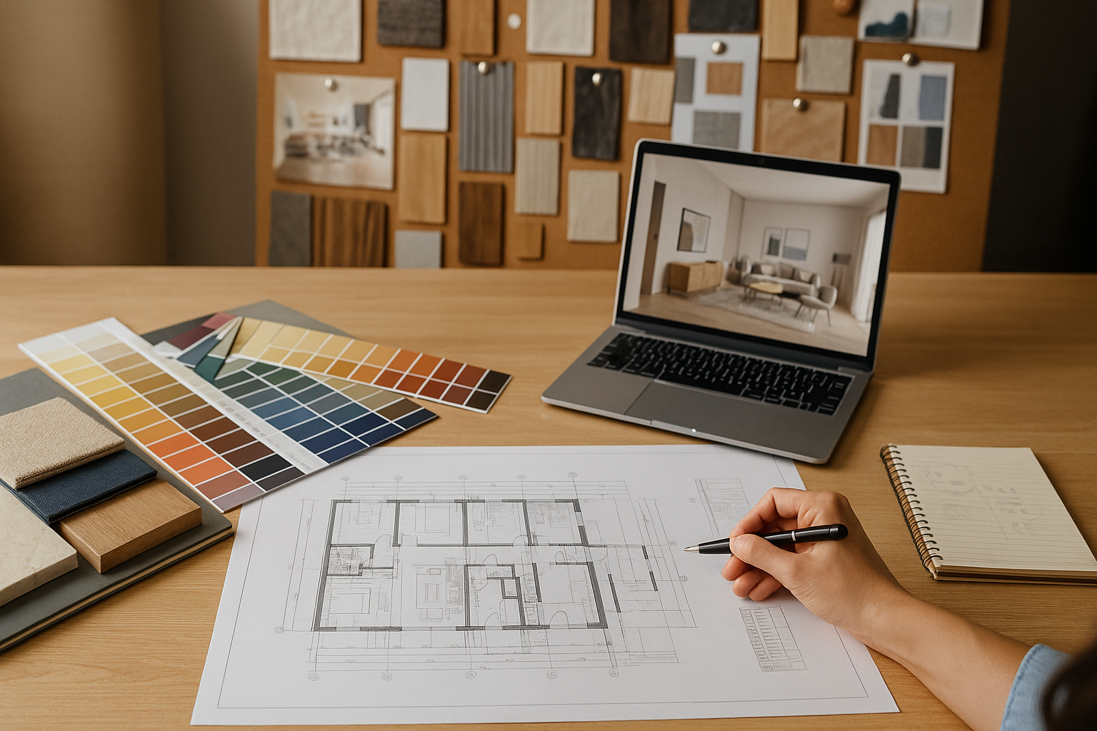 מעצבת בעבודה